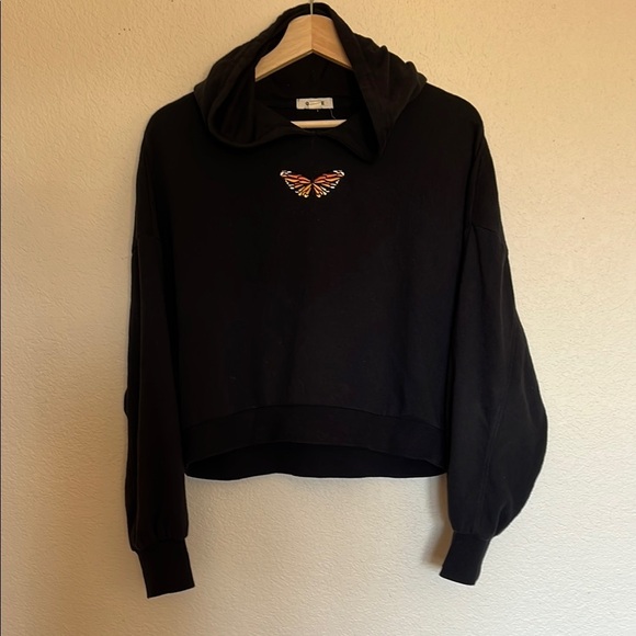 Garage Butterfly Crop Hoodie - Picture 1 of 5